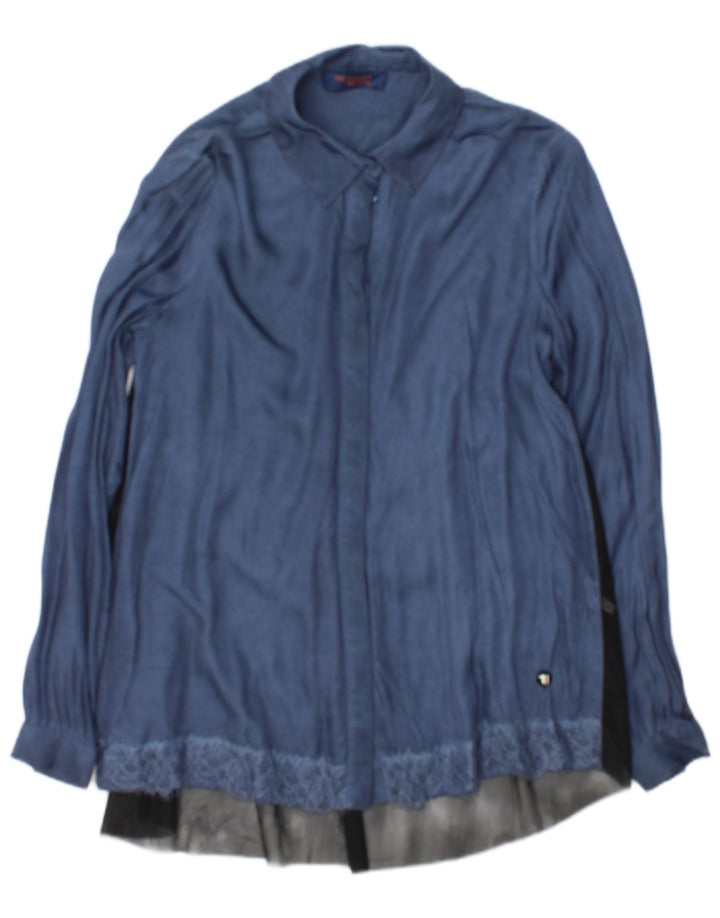 Abito Chemisier Donna Trussardi Jeans IT 42 Blu Medio Colourblock