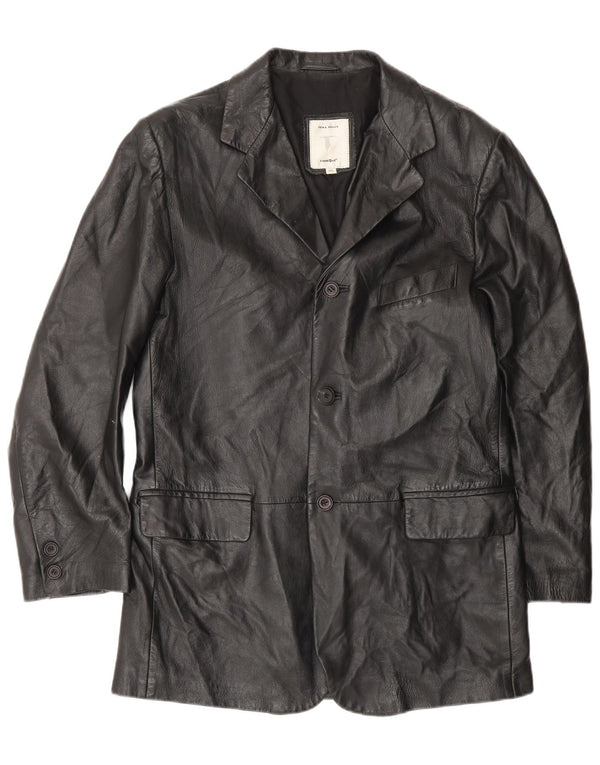 Cappotto In Pelle Uomo Conbipel IT 46 Small Pelle Nera
