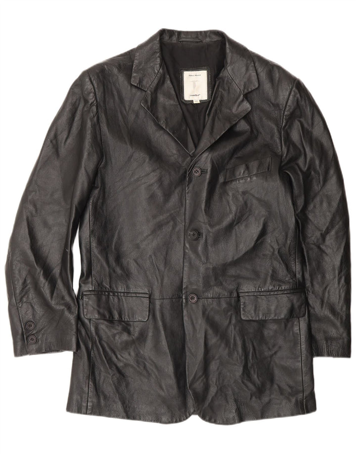 Cappotto In Pelle Uomo Conbipel IT 46 Small Pelle Nera