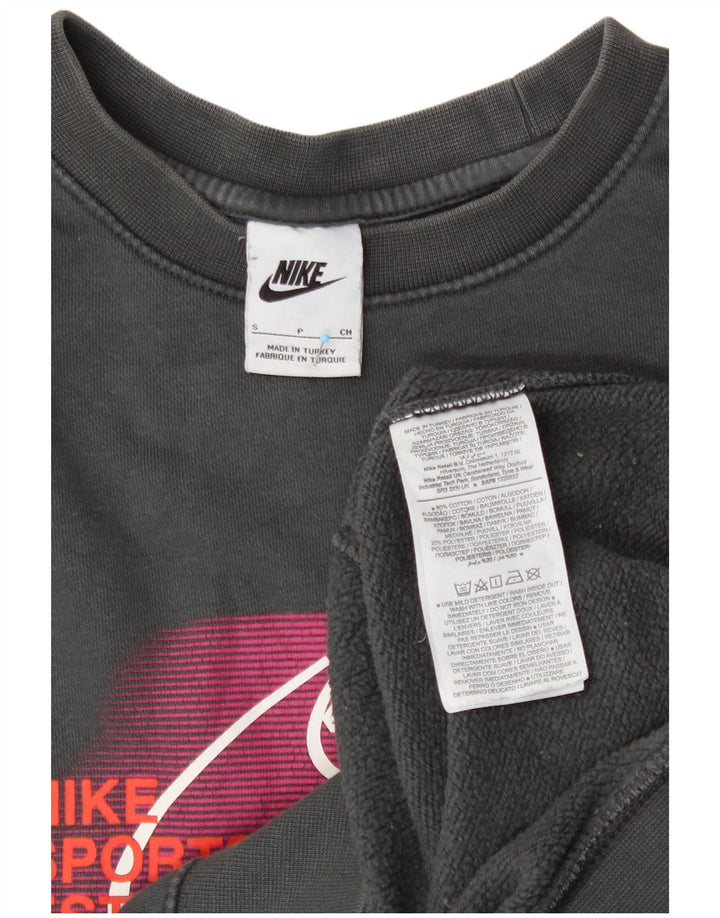NIKE Felpa con grafica da uomo Maglione piccolo in cotone grigio