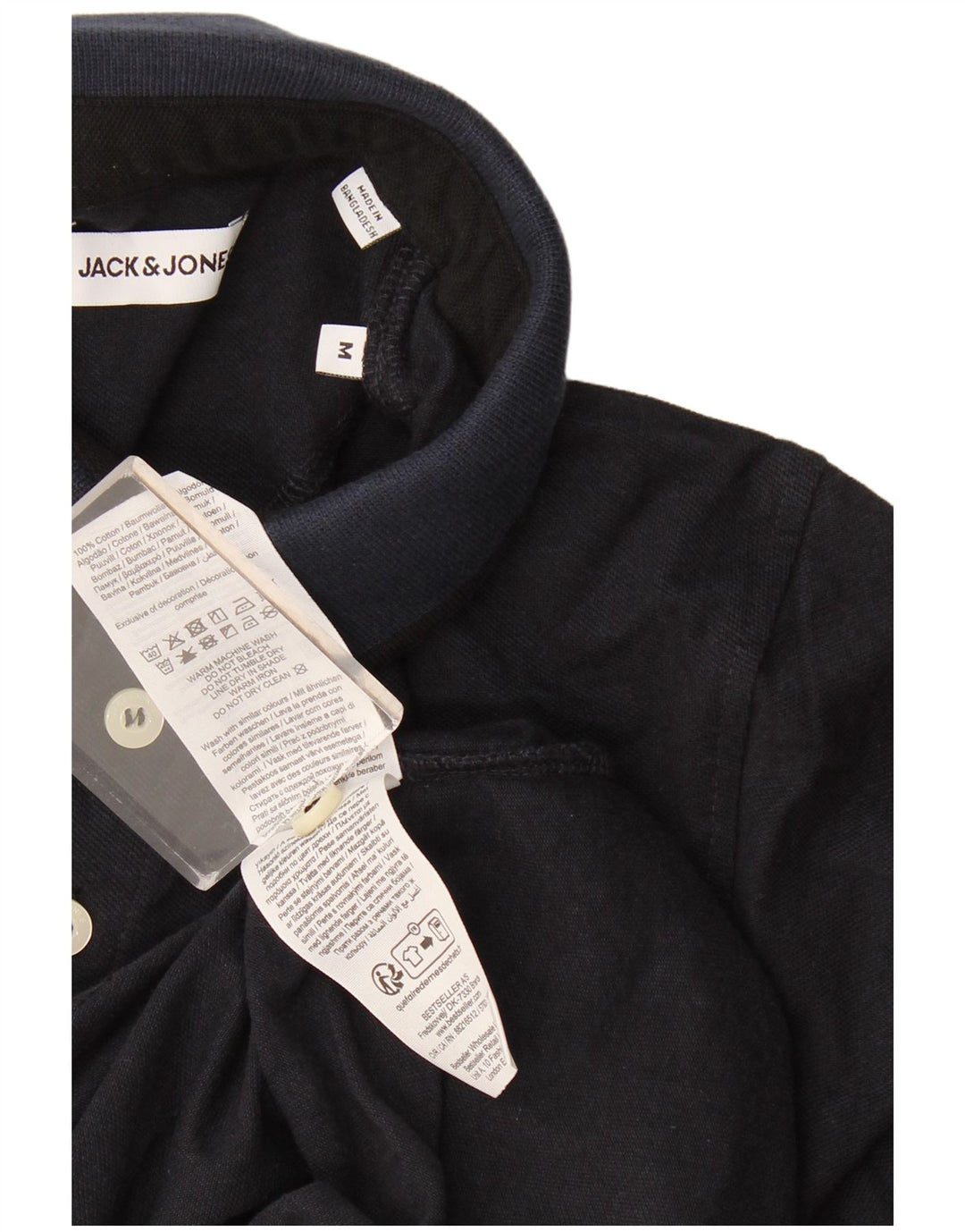 Polo da uomo Jack & Jones in cotone blu navy medio