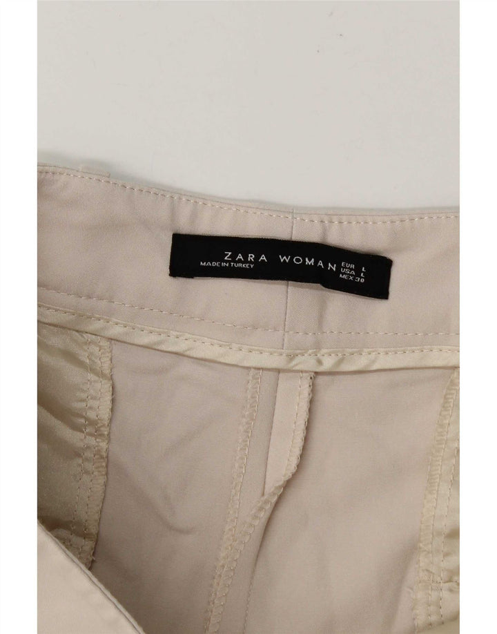 Pantaloni chino slim da donna Zara grandi W30 L28 bianco sporco