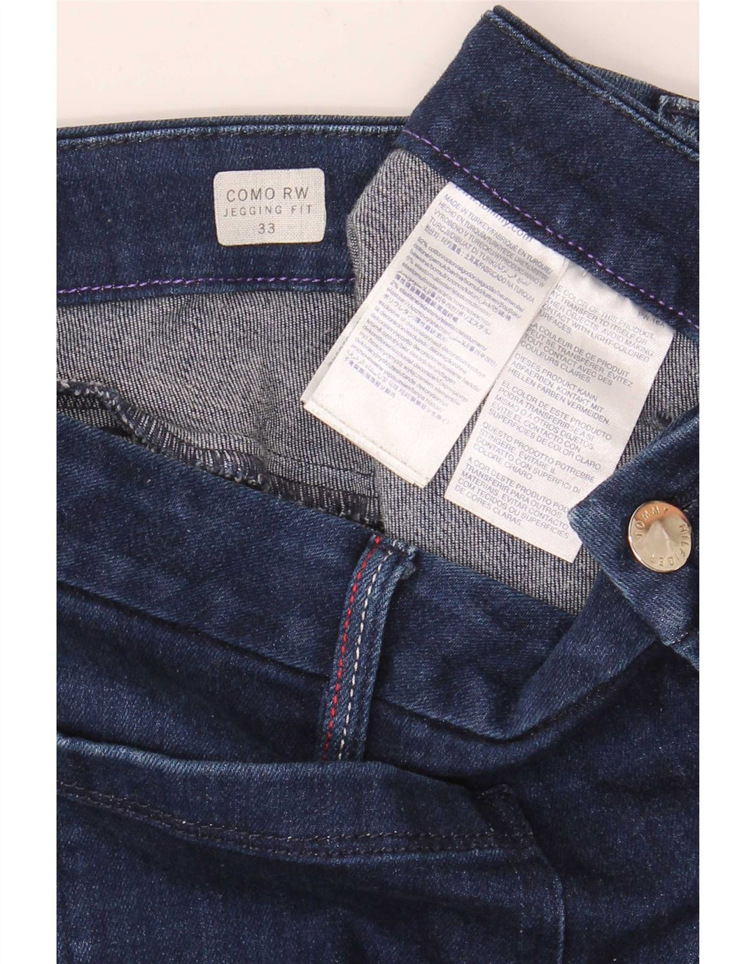Tommy Hilfiger Donna Como RW Jegging Bootcut Jeans W33 L27 Blu Navy