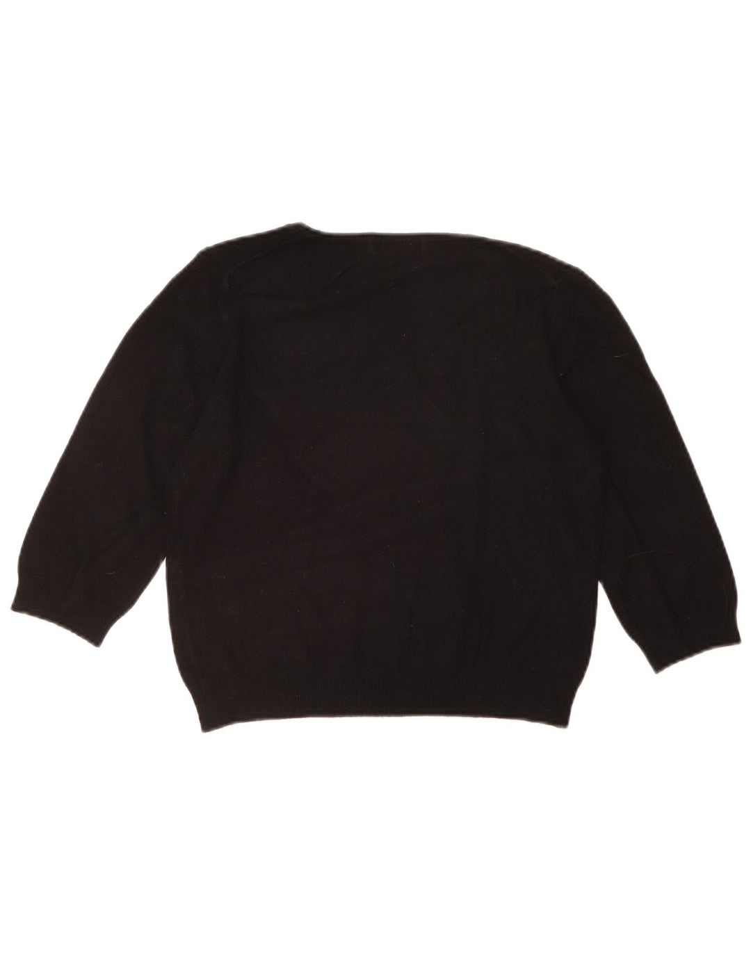 Maglione corto con scollo a V da donna Marks & Spencer UK 16 grande nero