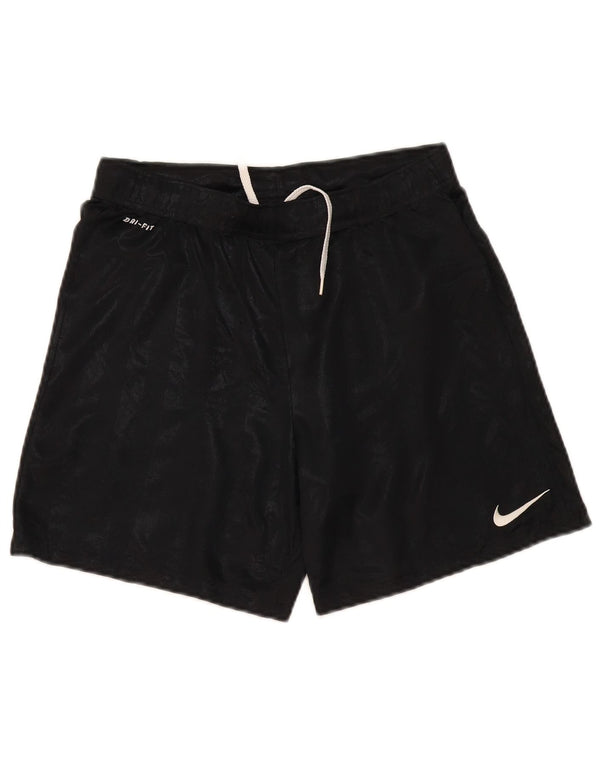 Pantaloncini sportivi Nike da ragazzo Dri Fit 12-13 anni, poliestere a righe grandi nere