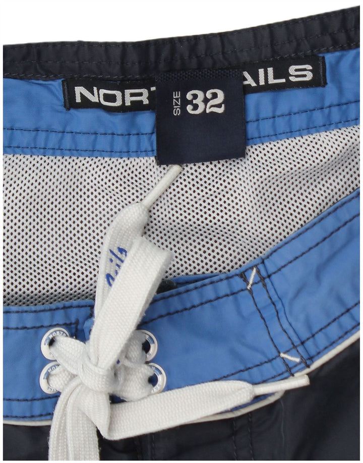 Pantaloncini da bagno da uomo North Sails blu medio color block in poliammide