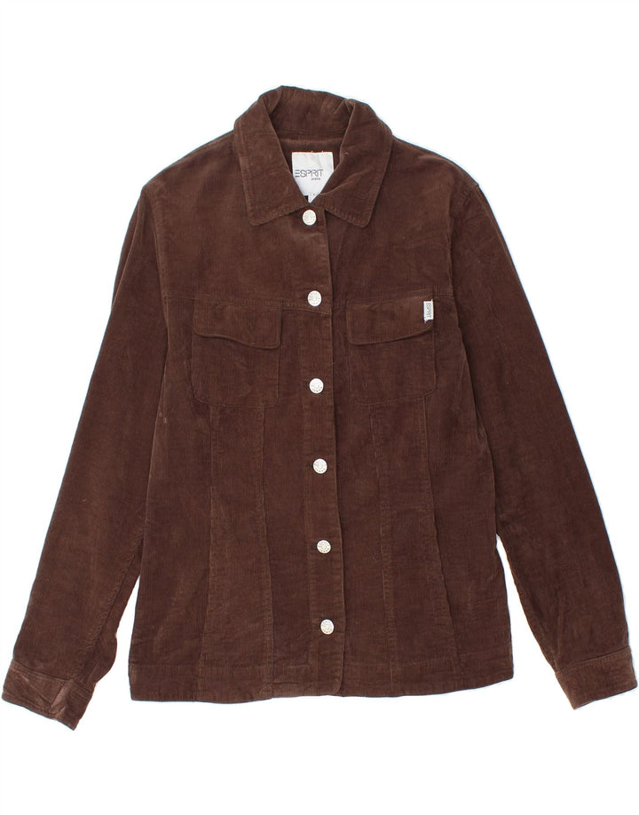 ESPRIT Womens Corduroy Jacket UK 10 Small Brown Cotton Vintage Esprit and Second-Hand Esprit from Messina Hembry 