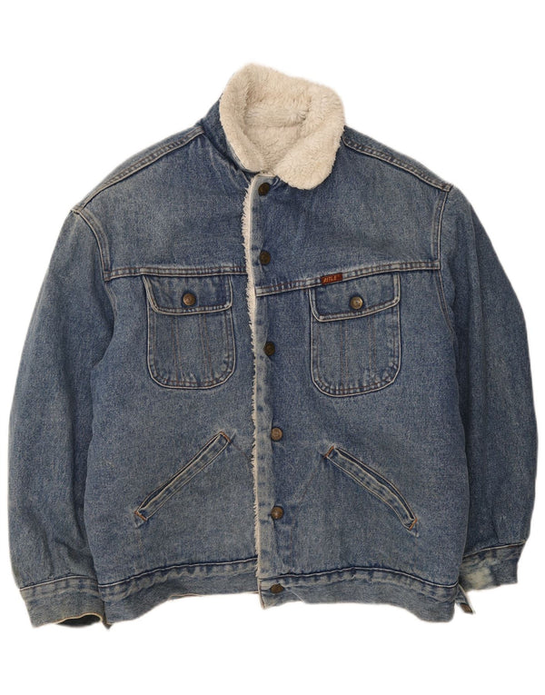 Giacca in denim Sherpa da uomo Rifle UK 38 Cotone blu medio