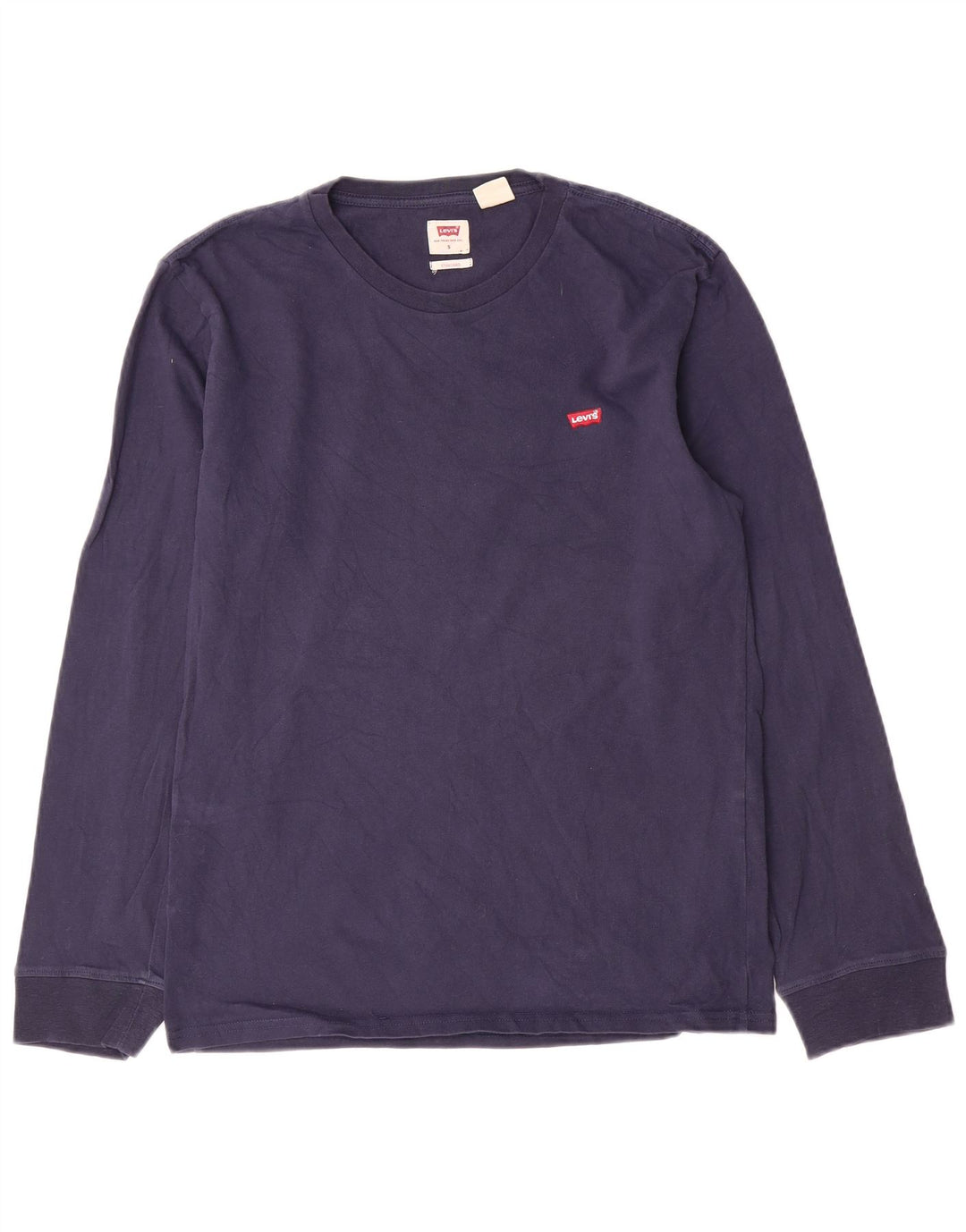 Levi's Maglia da uomo con vestibilità standard, manica lunga, piccola, in cotone blu navy