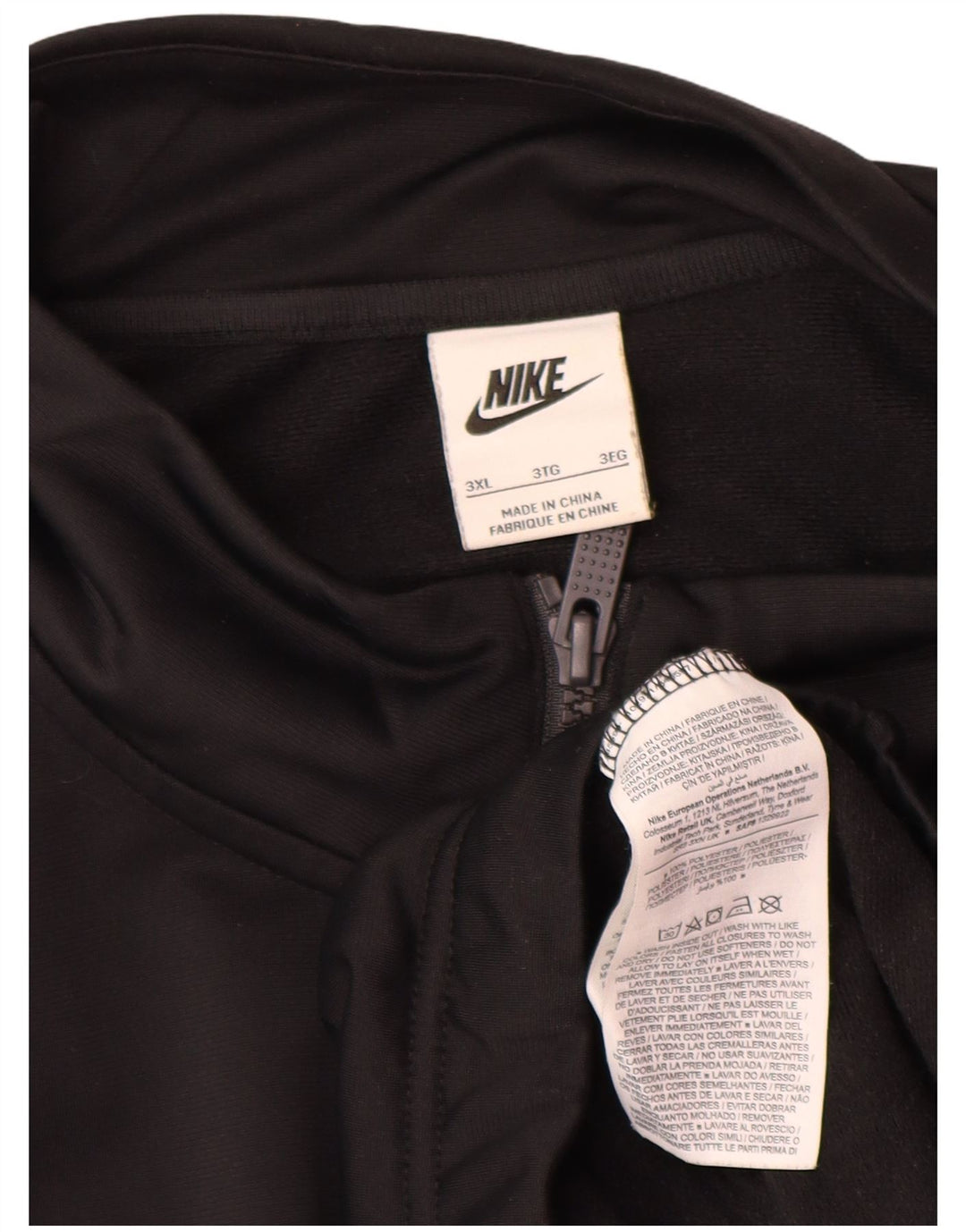 Felpa Nike Uomo con zip e collo maglione 3XL poliestere nero