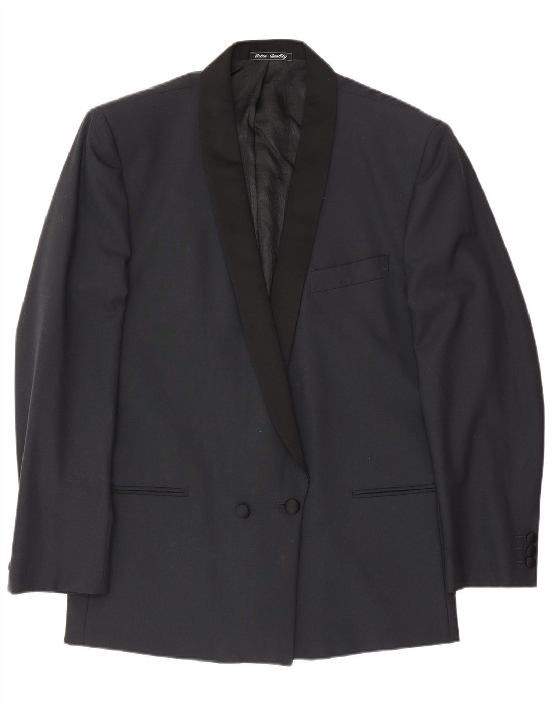 Giacca Blazer Doppiopetto Uomo Profilo IT 48 Media Nera Lana Vergine