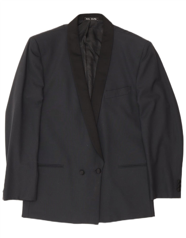 Giacca Blazer Doppiopetto Uomo Profilo IT 48 Media Nera Lana Vergine