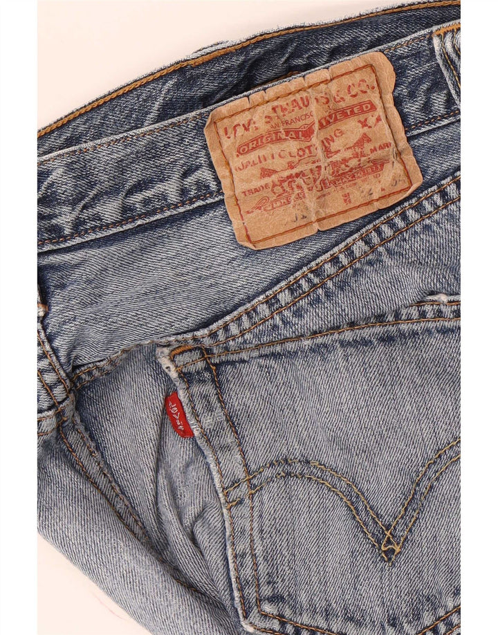 Levi's Uomo 501 Jeans dritti effetto consumato W32 L34 Blu