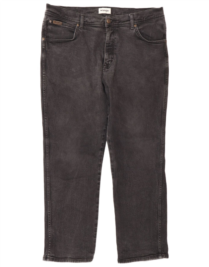 Jeans dritti da uomo Wrangler Texas W40 L30 cotone grigio