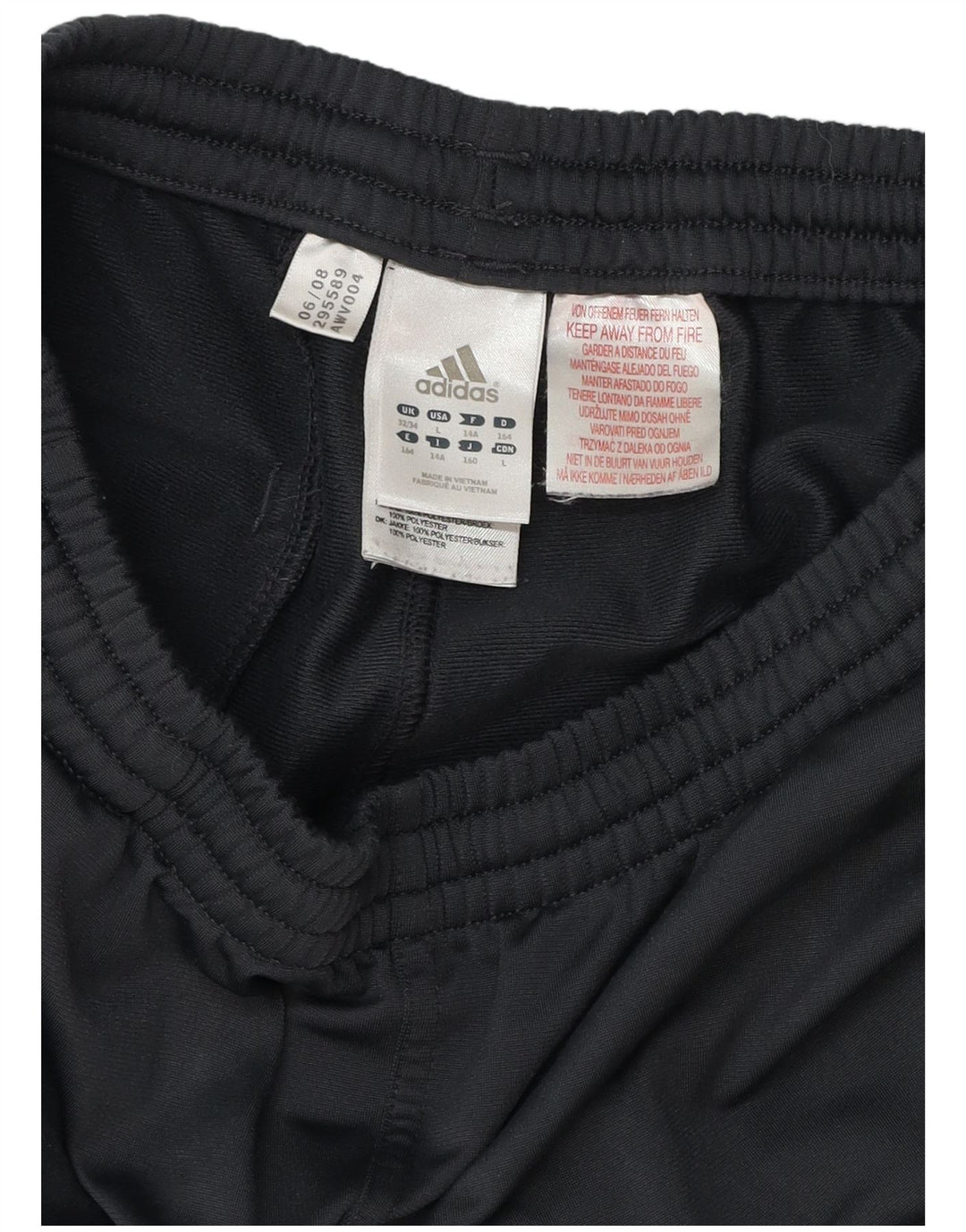 Pantaloni della tuta da ragazzo Adidas 13-14 anni in poliestere grigio