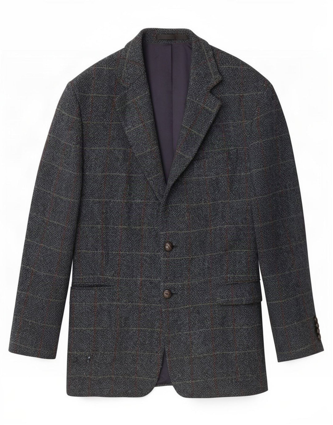 Giacca da uomo Marks & Spencer Harris Tweed Blazer UK 42 Large Blue Check