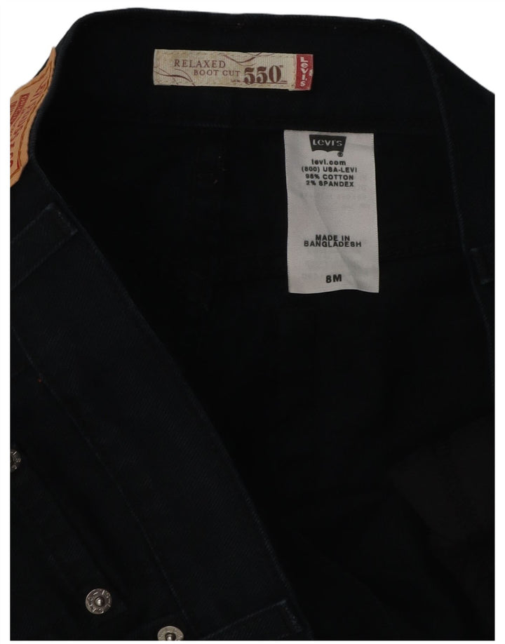 LEVI'S Jeans da donna 550 dalla vestibilità rilassata Bootcut US 8 Medio W32 L28 Nero