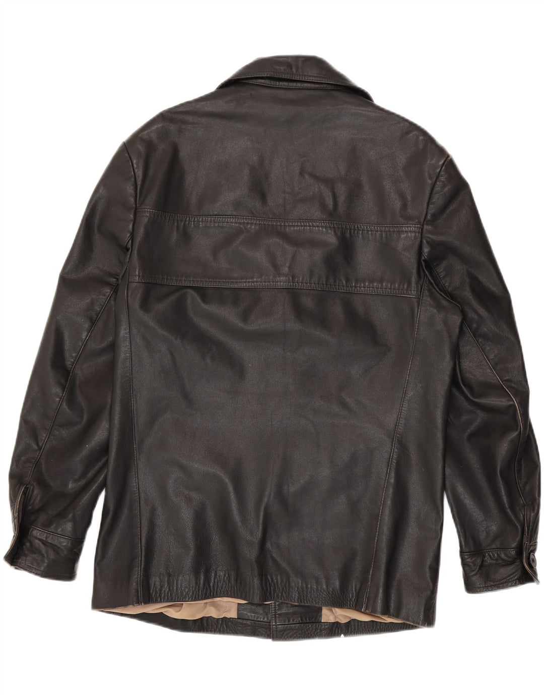 Giacca in pelle vintage da uomo UK 38 in pelle nera media