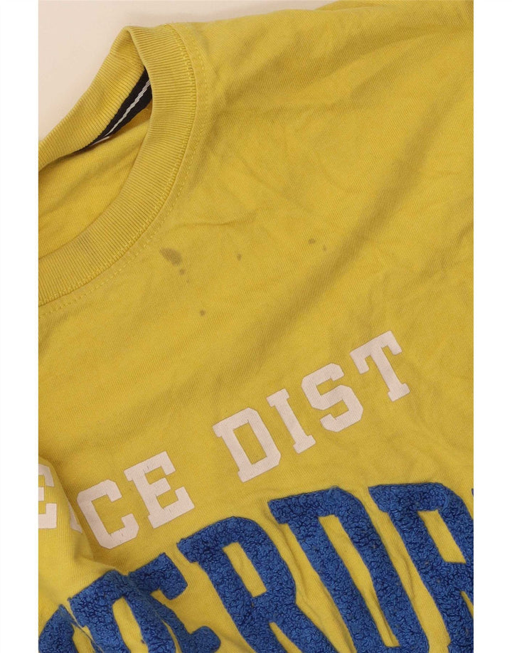 T-shirt grafica da uomo Superdry Top in cotone giallo medio