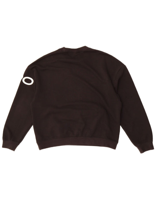 Felpa oversize con grafica Nike da donna UK 10 piccola in cotone nero