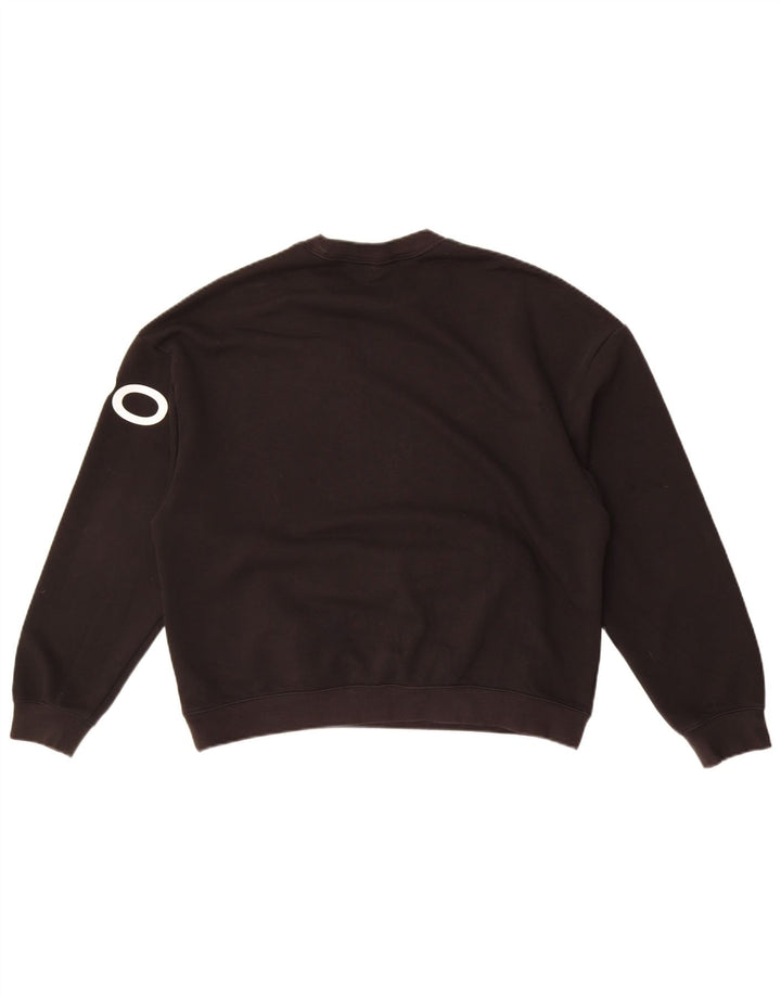 Felpa oversize con grafica Nike da donna UK 10 piccola in cotone nero