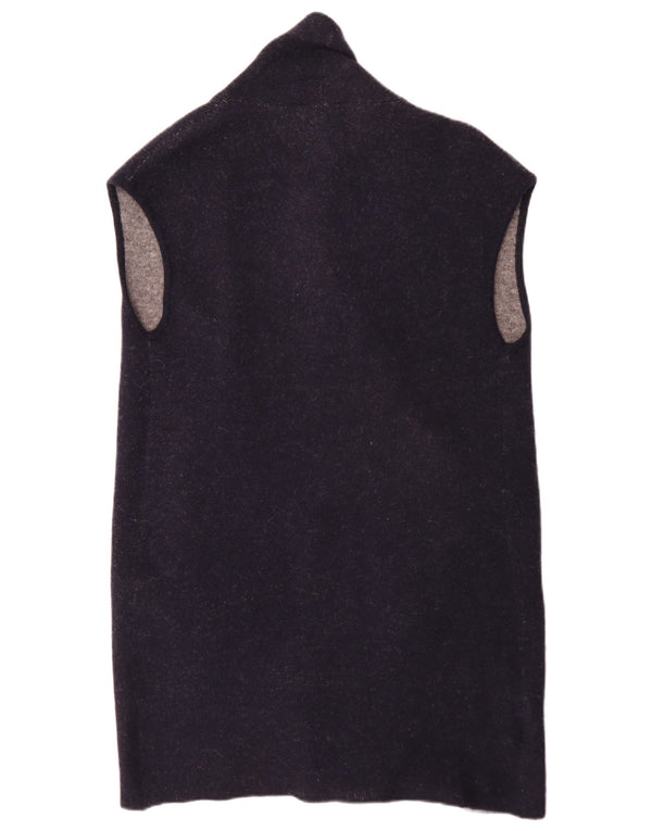 Laura Ashley maglione cardigan senza maniche da donna UK 14 grande blu navy