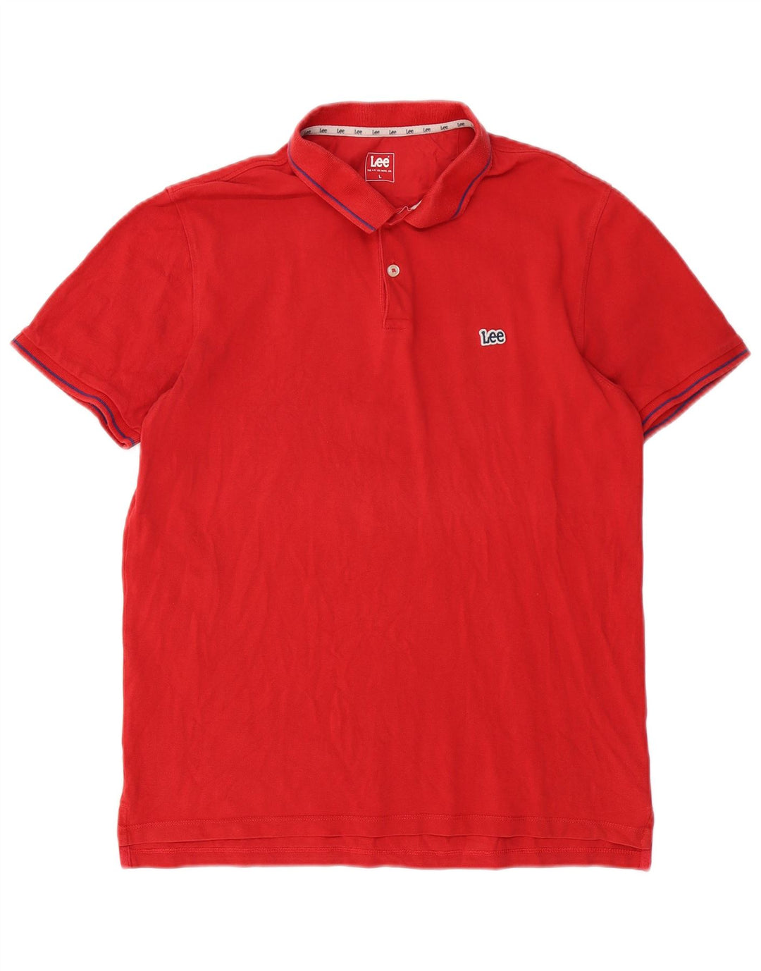 Polo da uomo LEE grande in cotone rosso