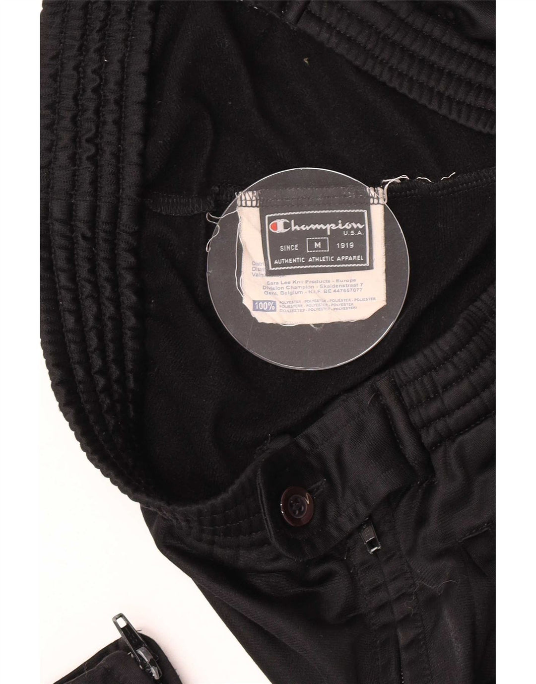 Pantaloni da tuta larghi da uomo Champion, poliestere nero medio