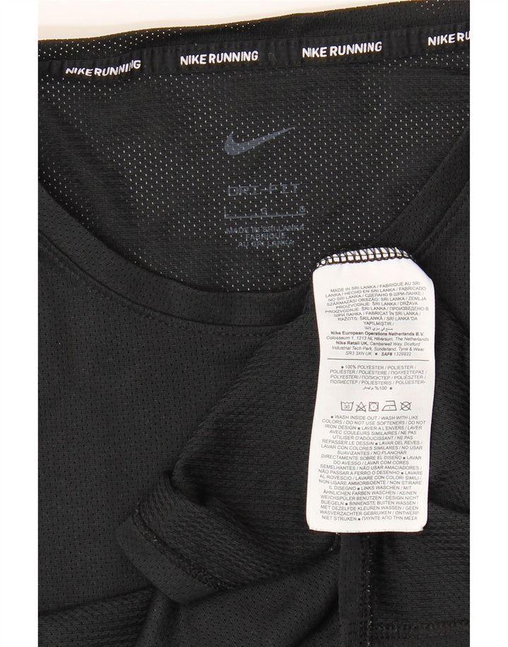 T-shirt da running Nike Dri Fit da uomo, taglia grande, in poliestere nero