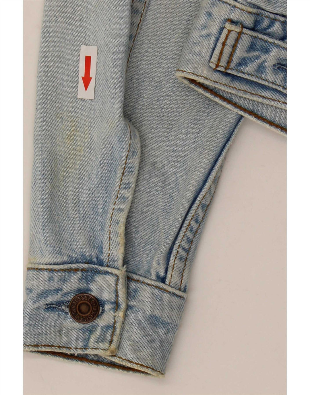 Giacca in denim corto da donna Levi's UK 10 piccolo cotone blu