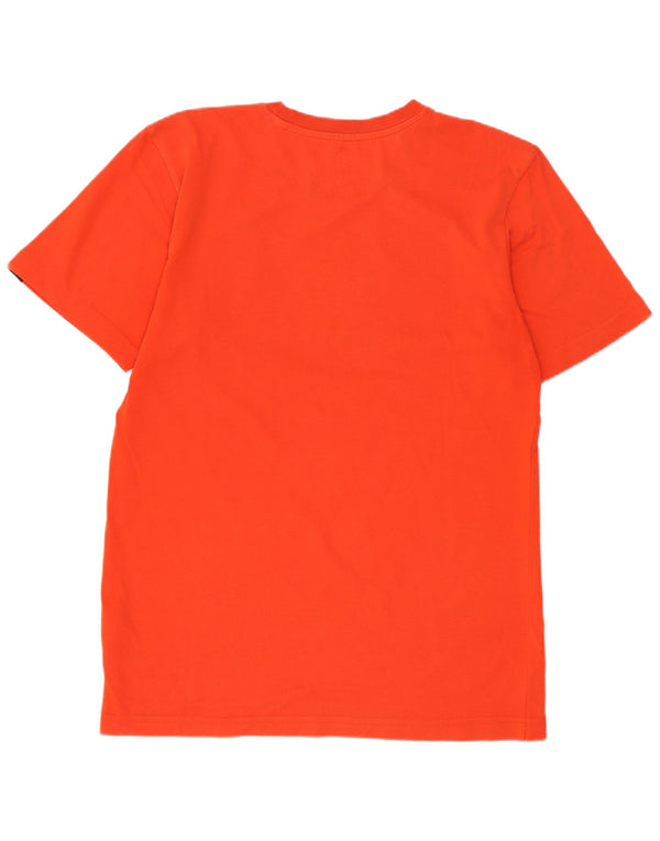 T-shirt grafica Adidas Climalite da uomo piccola in cotone arancione