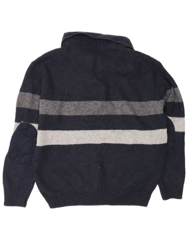 Marks & Spencer maglione da uomo con collo a polo blu Harbour grande blu scuro