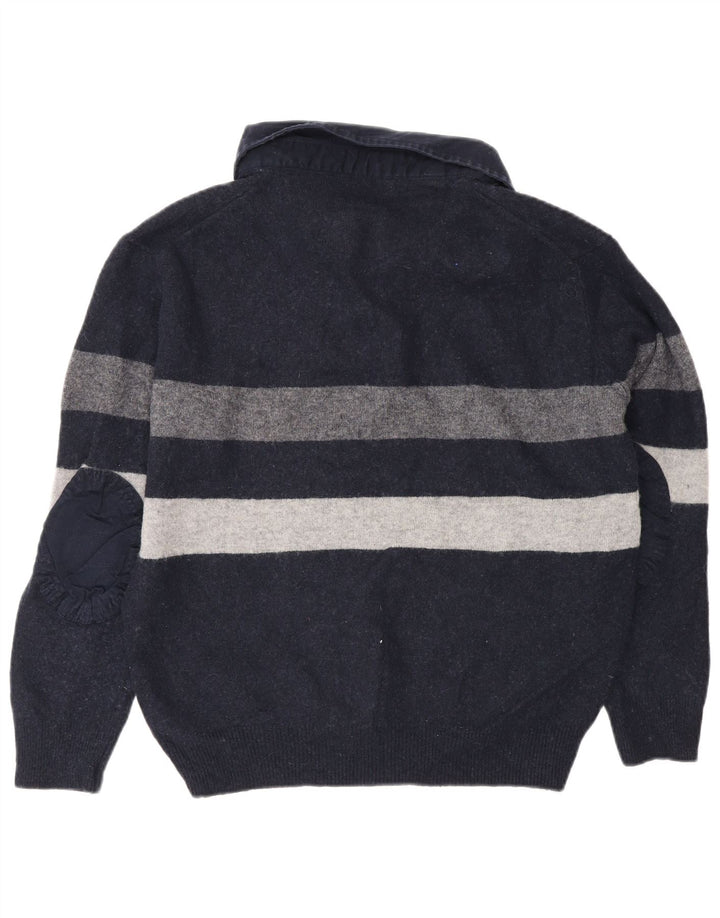 Marks & Spencer maglione da uomo con collo a polo blu Harbour grande blu scuro