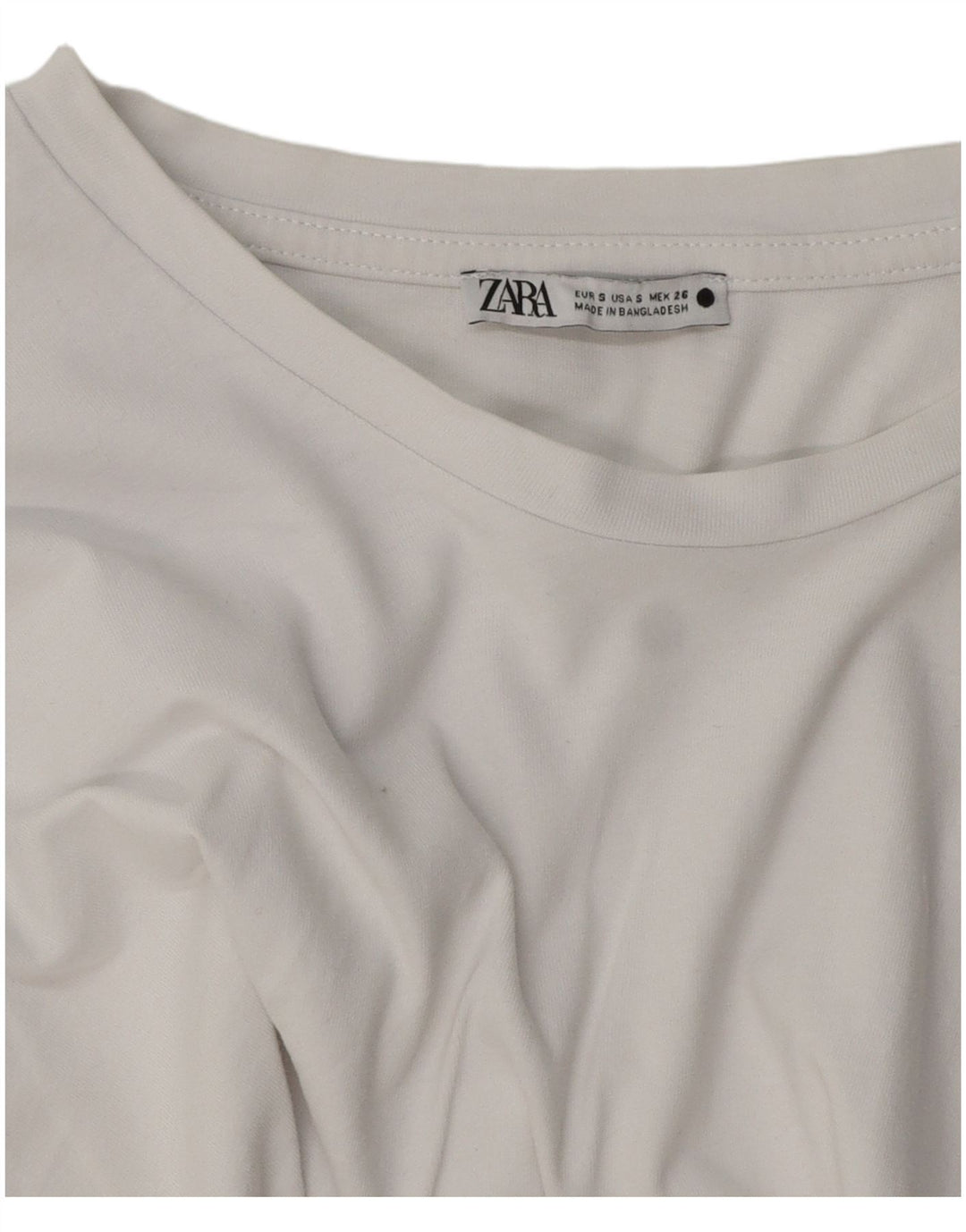 T-shirt oversize da donna Zara UK 10 piccola bianca