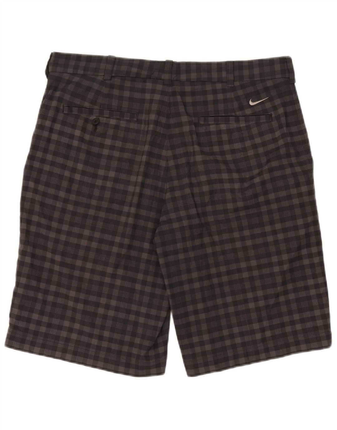 Pantaloncini chino Nike Dri Fit da uomo W34 Large in poliestere a quadretti grigi