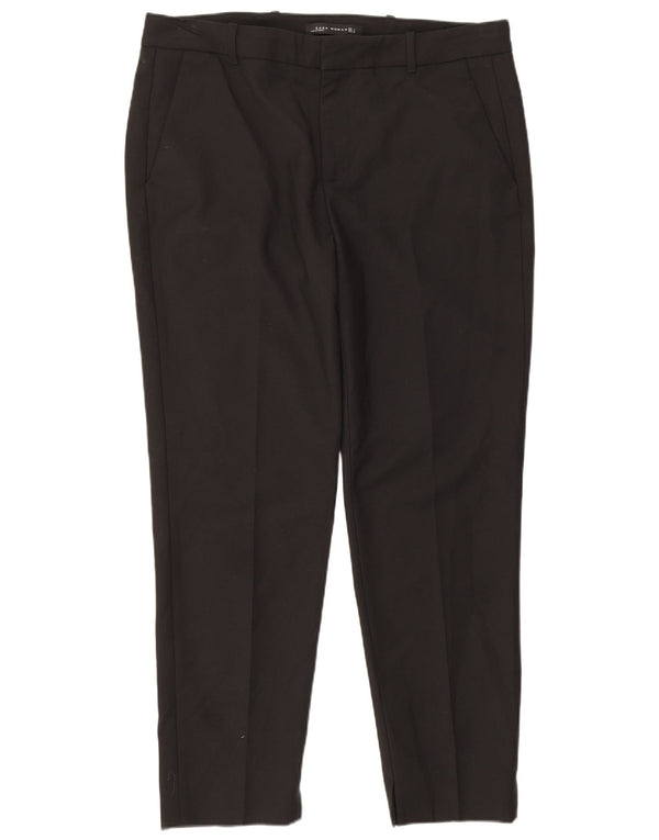 Zara Womens Slim Chino Trousers Large W30 L26 Black Cotton