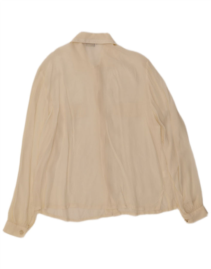 LORENA Camicia Camicetta da Donna IT 46 Grande Bianco Sporco