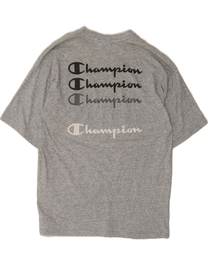 CHAMPION Mens Graphic T-Shirt Top Medium Grey Cotton Vintage Champion and Second-Hand Champion from Messina Hembry 