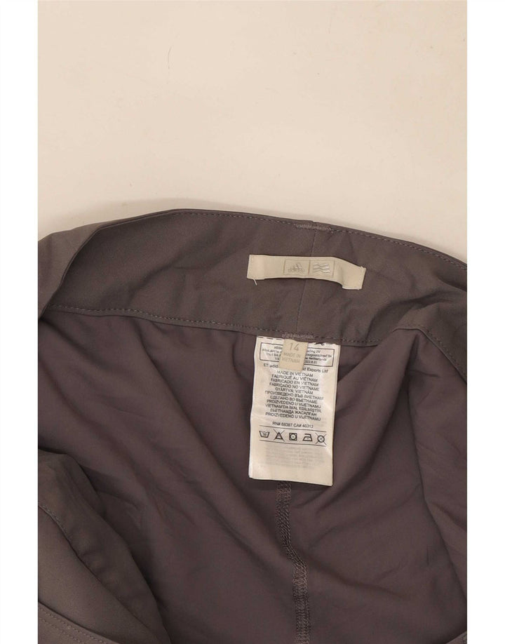 Minigonna da donna Adidas UK 14 grande W32 poliestere grigio