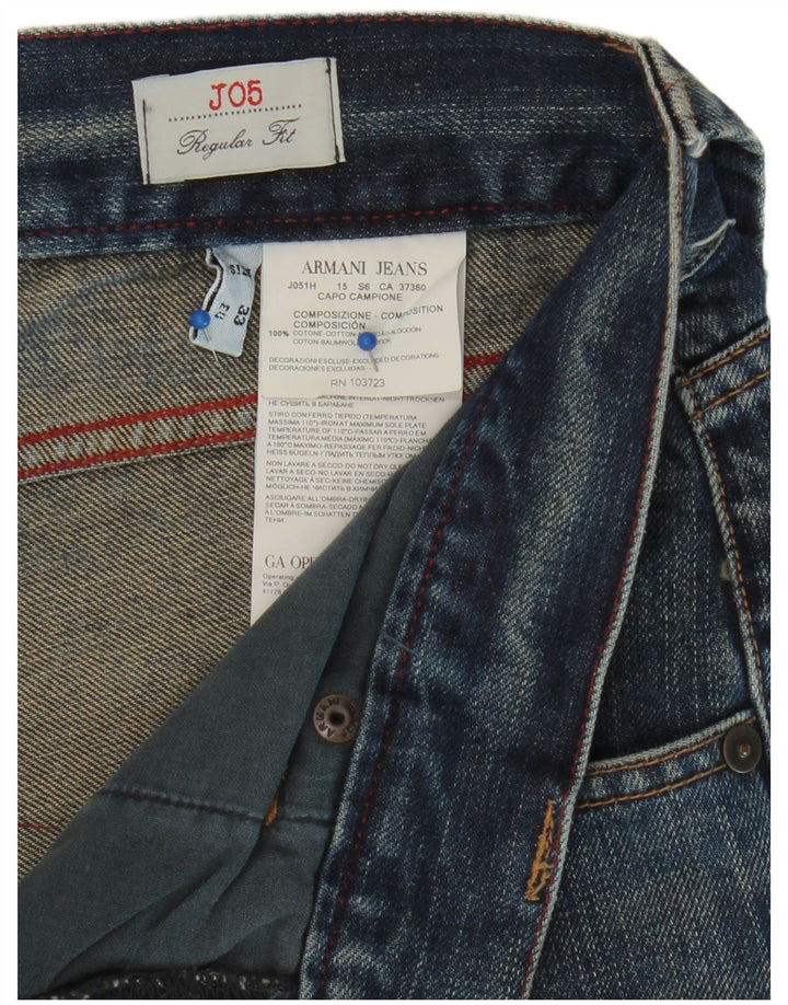 Jeans bootcut da uomo vestibilità regolare ARMANI W33 L32 cotone blu