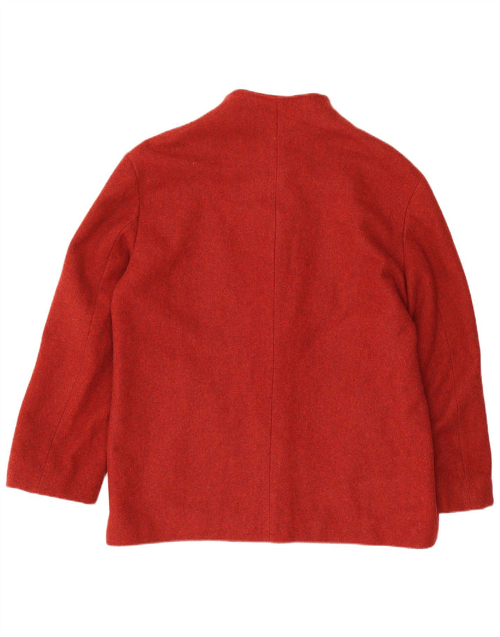 Soprabito corto oversize da donna Marks & Spencer UK 10 piccolo rosso chiazzato