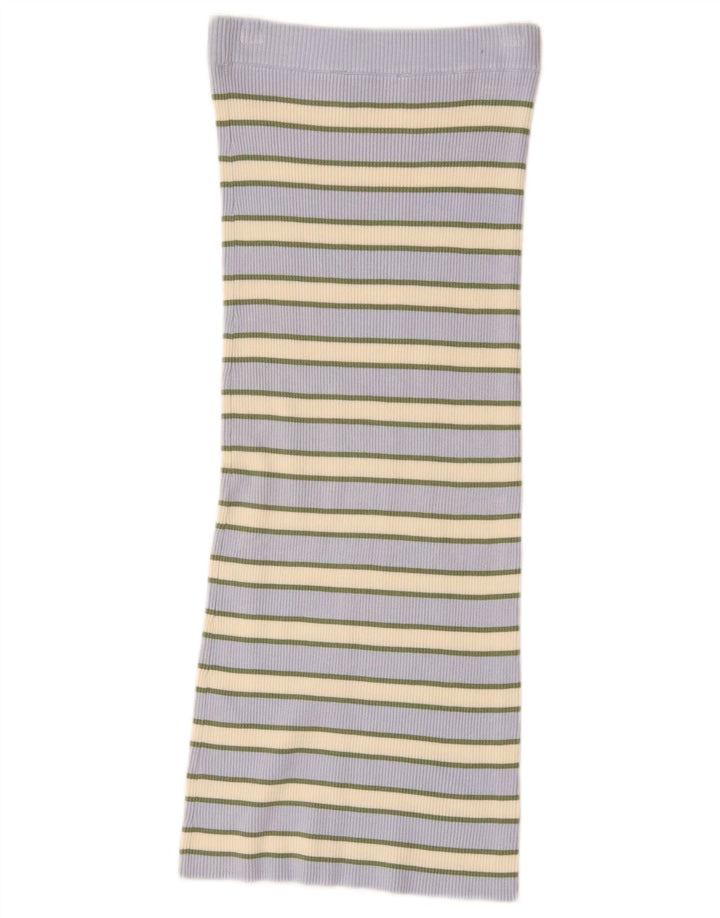 Gonna dritta in maglia Zara da donna piccola W26 a righe blu