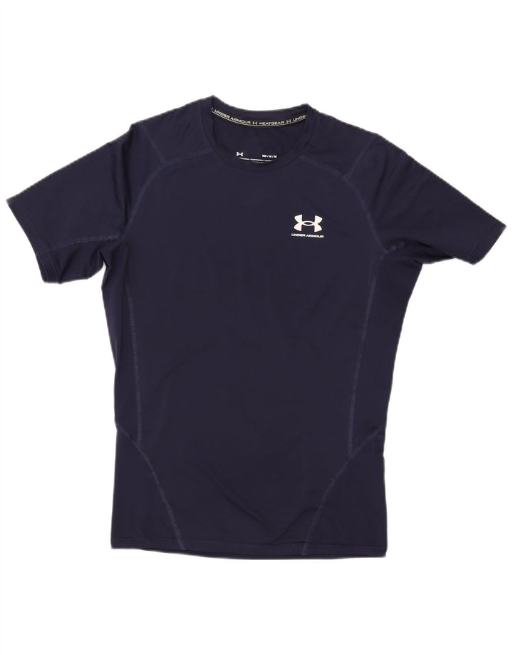 Maglietta Under Armour da uomo Heat Gear Top medio blu navy sintetico