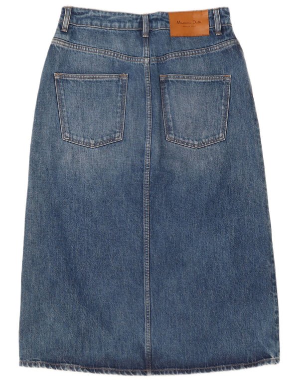 Gonna di jeans a vita alta da donna Massimo Dutti EU 40 Medio W30 Cotone blu