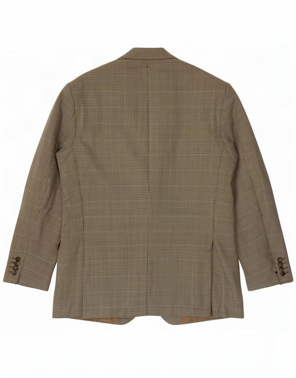 Giacca blazer a 2 bottoni da uomo Marks & Spencer UK 44 XL pied de poule dorato