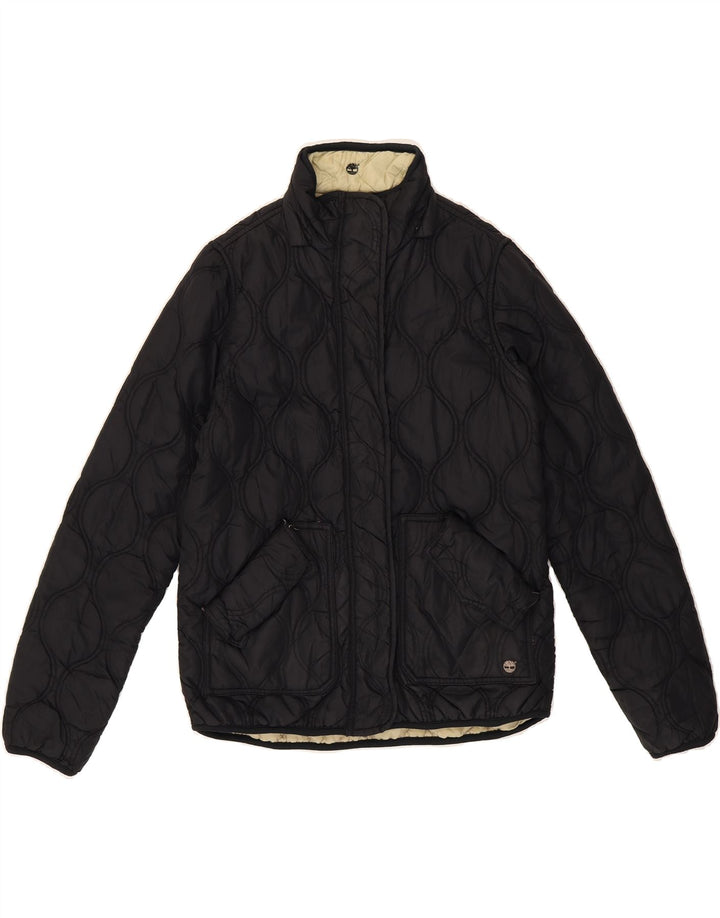 TIMBERLAND Womens Reversible Quilted Jacket UK 16 Large Black Nylon Vintage Timberland and Second-Hand Timberland from Messina Hembry 
