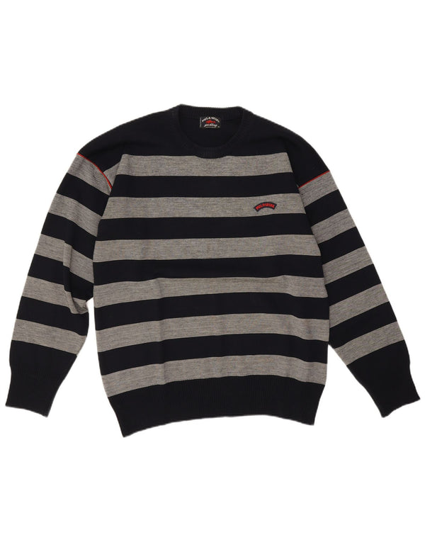 Paul & Shark Maglione girocollo da uomo a righe medie blu navy