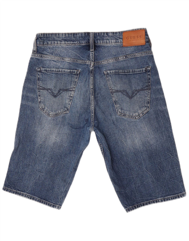 Guess Pantaloncini di jeans regolari da uomo W30 Cotone blu medio