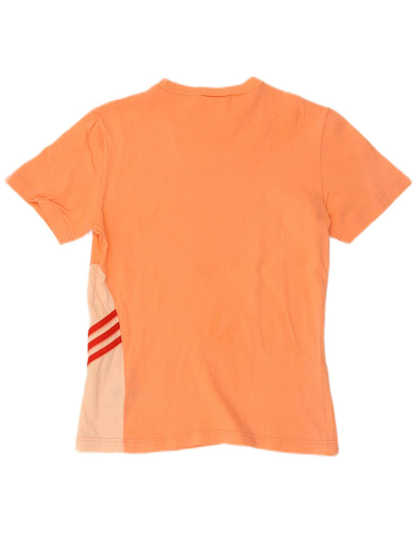 Adidas T-shirt a maniche corte da donna Top UK 12 Medium Orange Colourblock