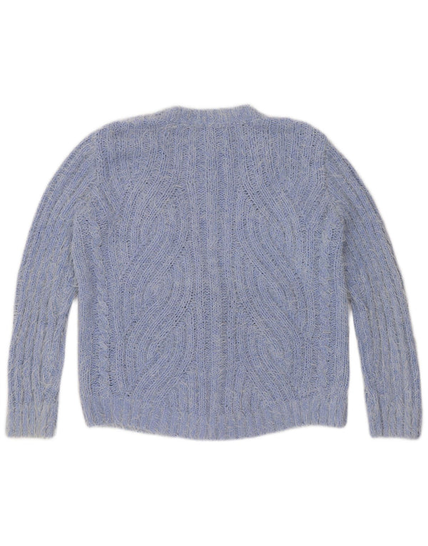 Maglione cardigan da donna Marks & Spencer UK 14 Poliestere blu medio